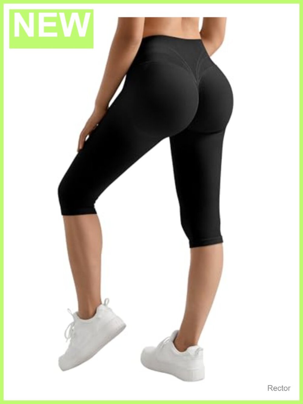 Hidden Scrunch Butt Lifting Capri Leggings High Waisted Seamless Compression